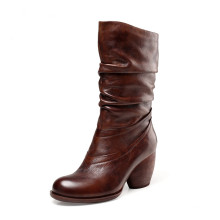 Senhoras de couro real por atacado chinês kinky vintage plus size botas